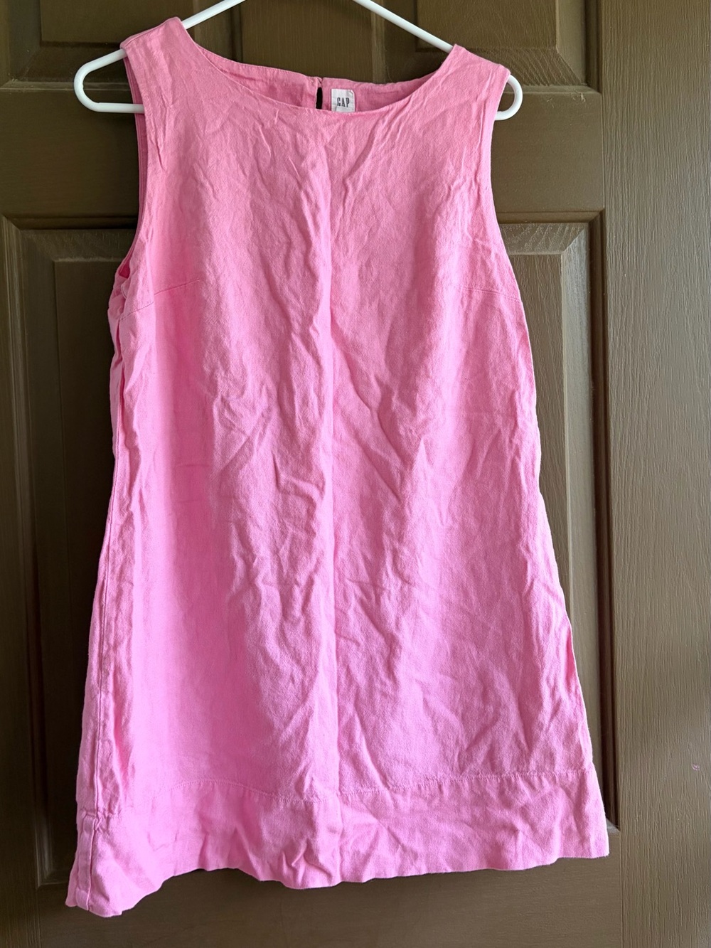 Pink Linen Shift Dress - GAP